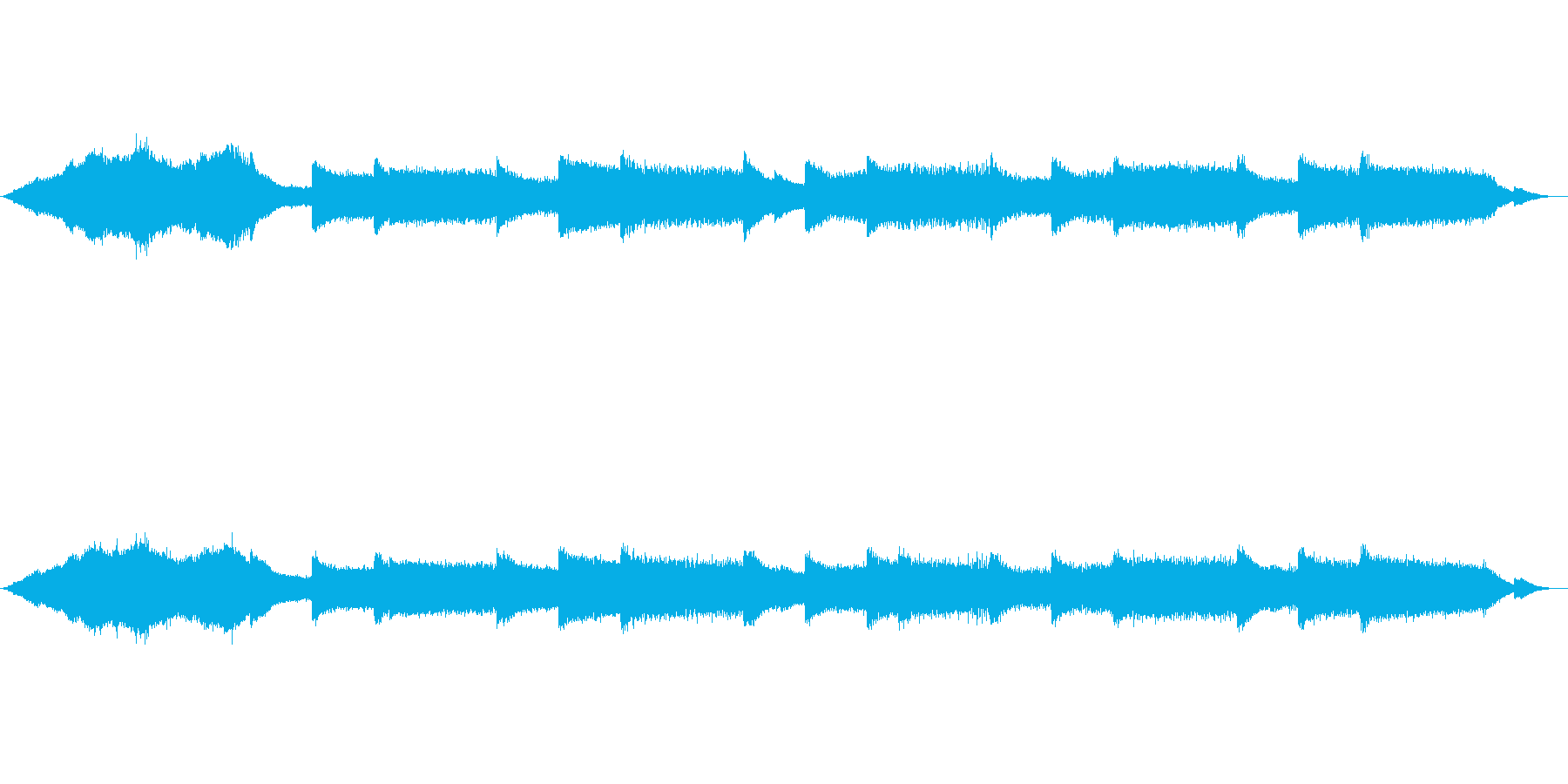 宇宙と交信するようなシンセの音響音楽の再生済みの波形