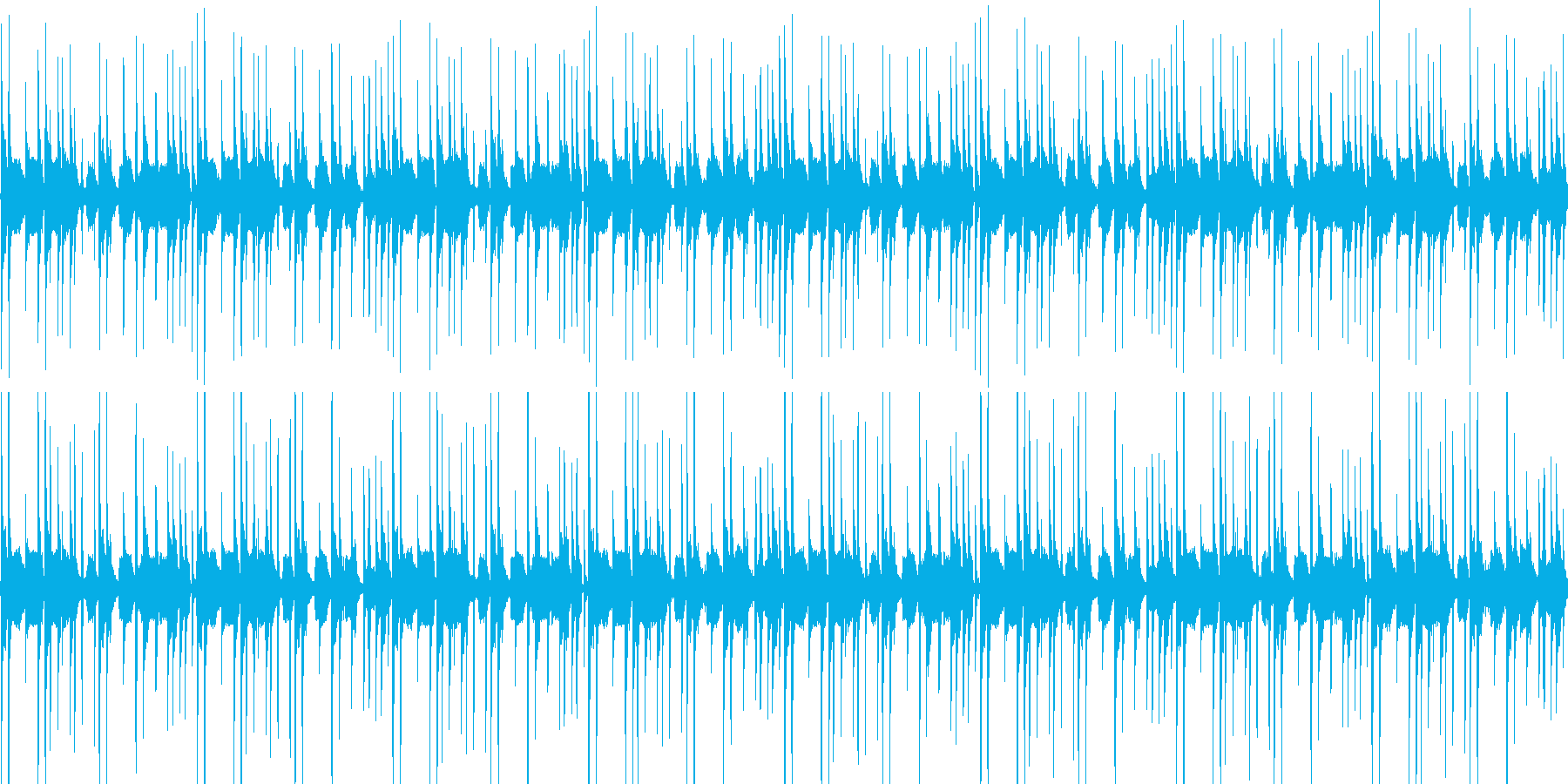 ムーディでリズミカルな曲の再生済みの波形