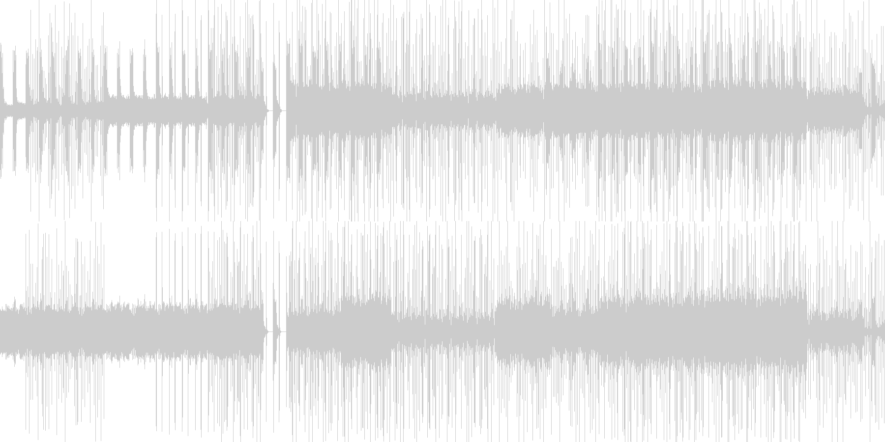 穏やかでクリック音が特徴的なニカの未再生の波形