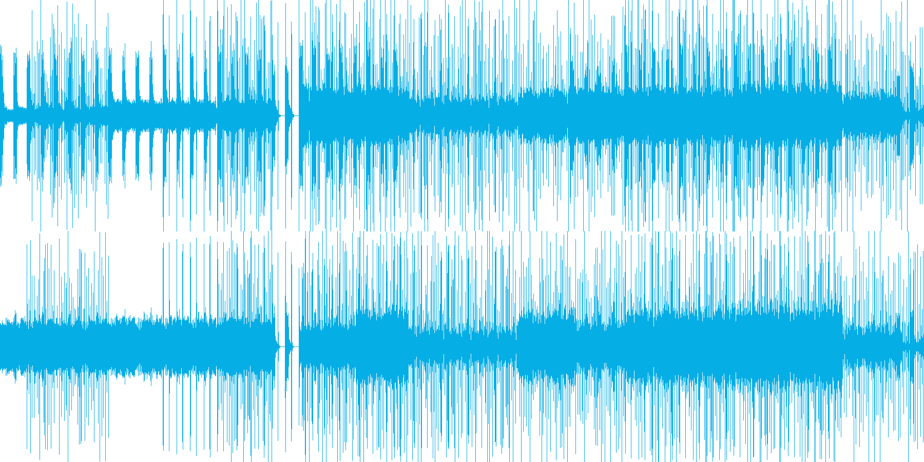 穏やかでクリック音が特徴的なニカの再生済みの波形