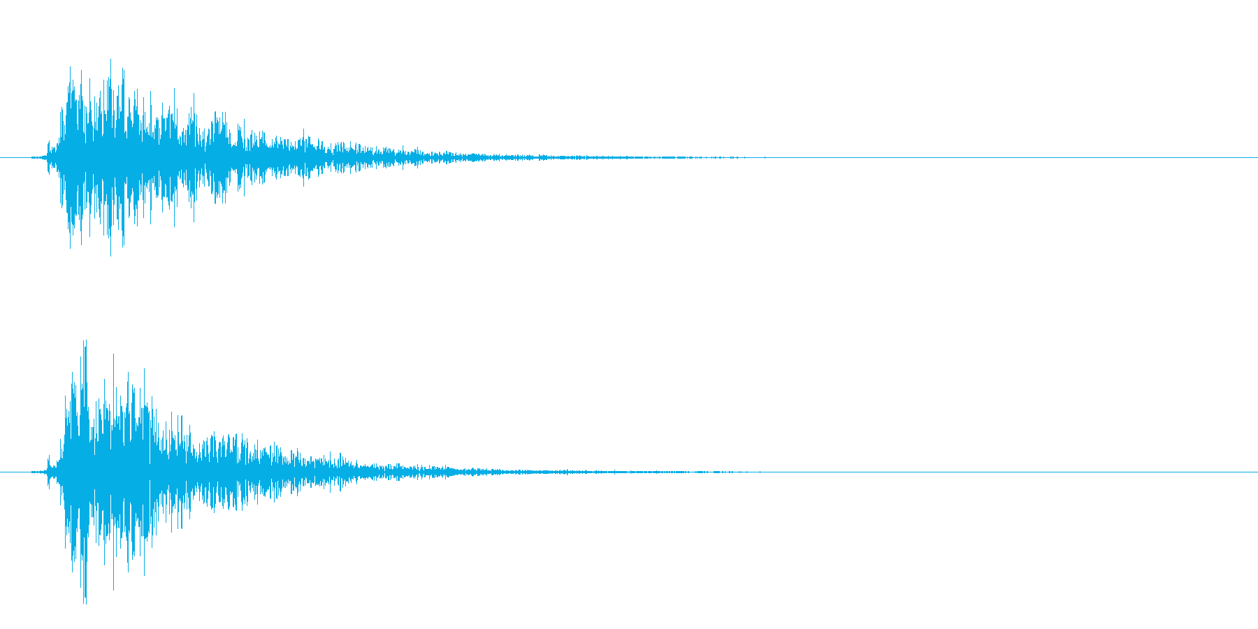 硬めの物質を落としたときの衝撃音です。の再生済みの波形