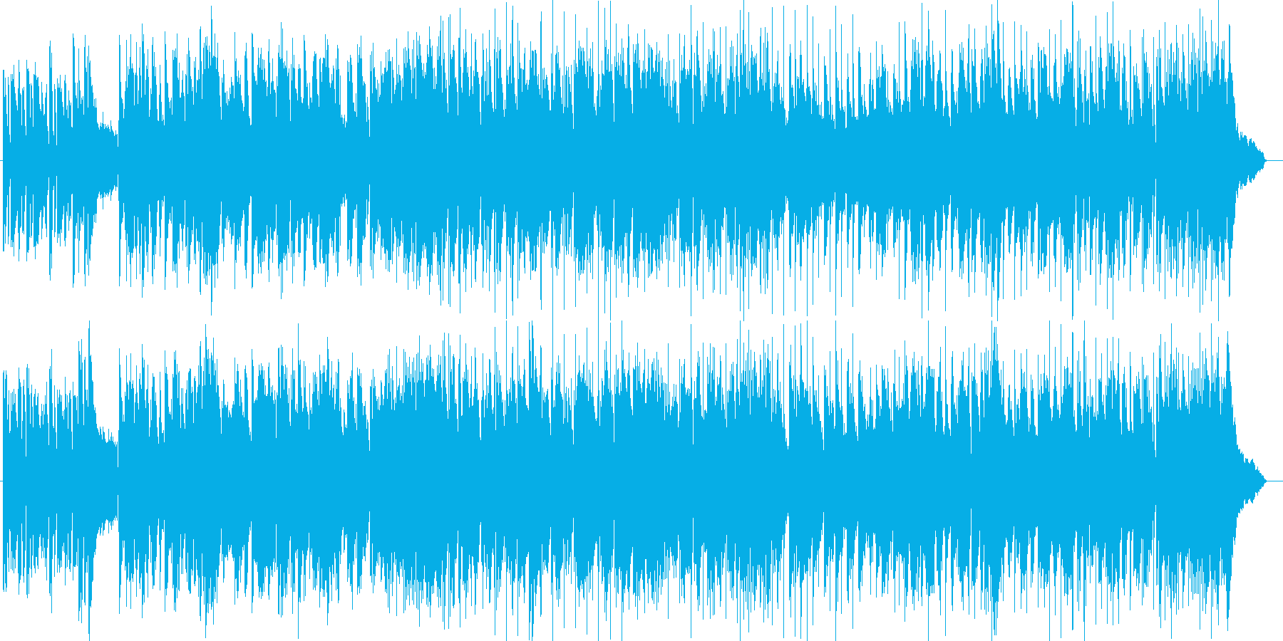 店舗BGM風シンセサイザー曲の再生済みの波形