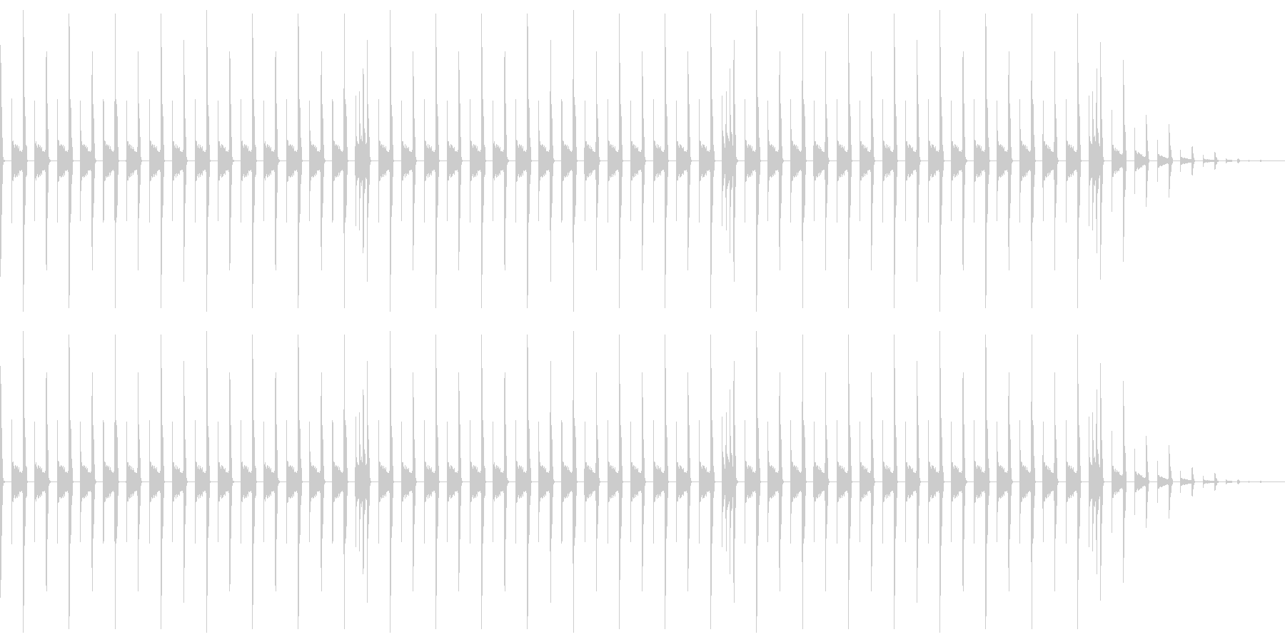 昔のパソコン音源を使ったリズムループの未再生の波形