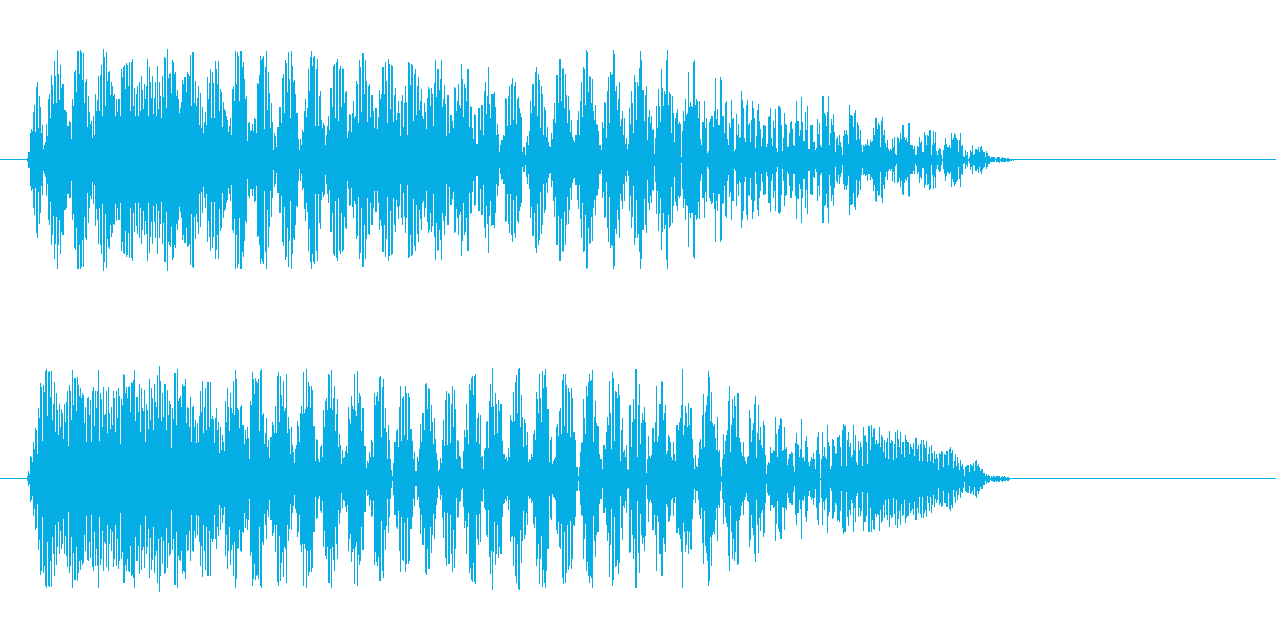 「プーワ」と女性が喋っている音の再生済みの波形