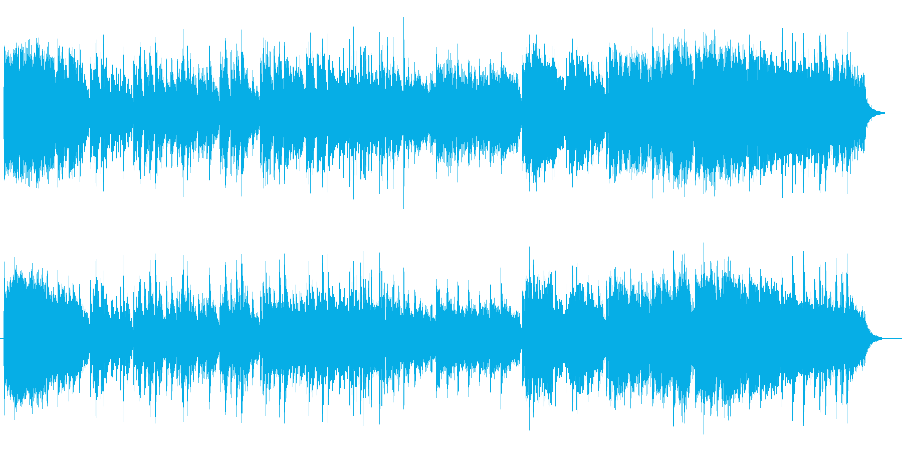 ギターとピアノが温かいインスト曲の再生済みの波形