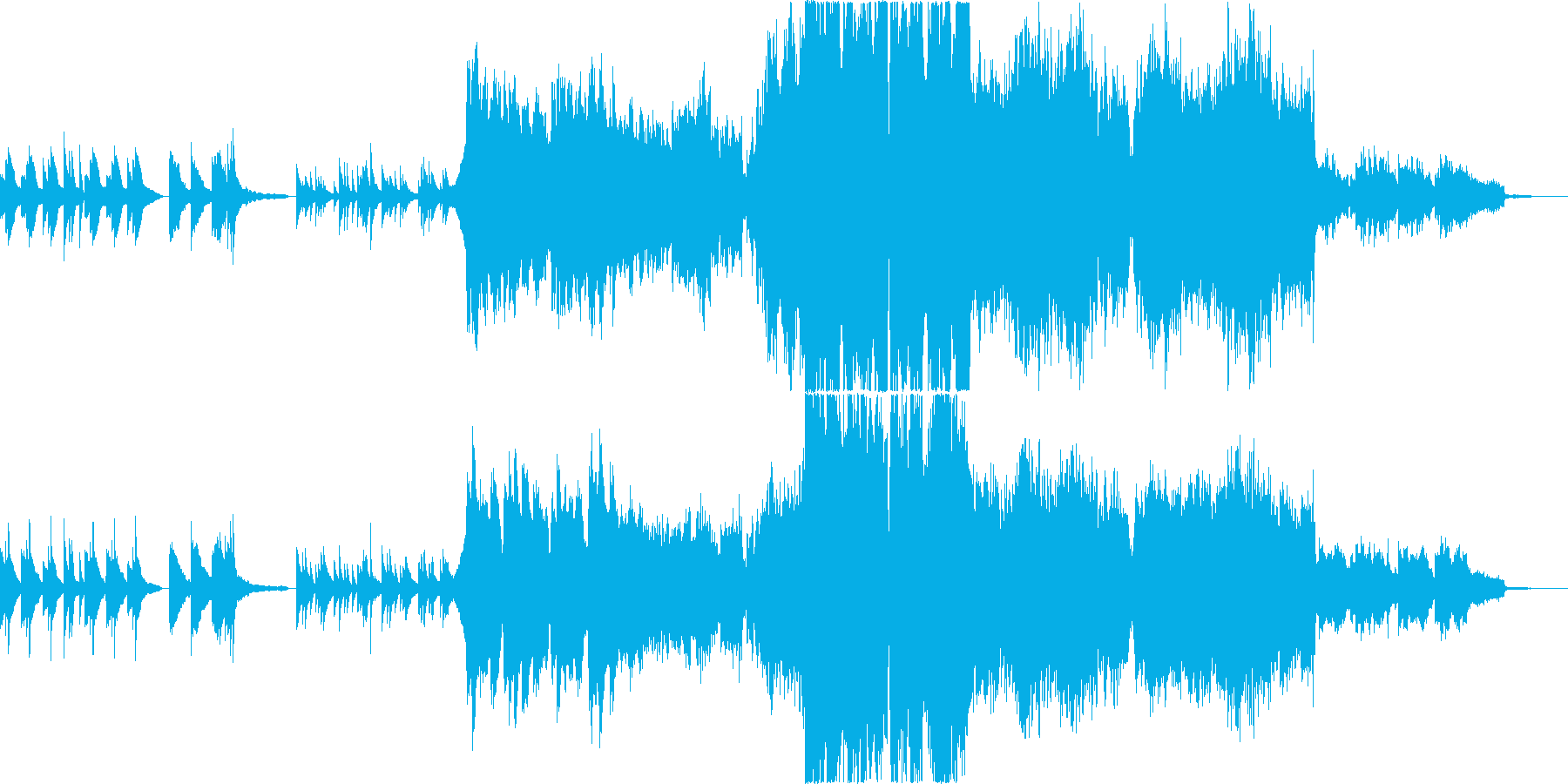 感動的なオーケストラ曲の再生済みの波形