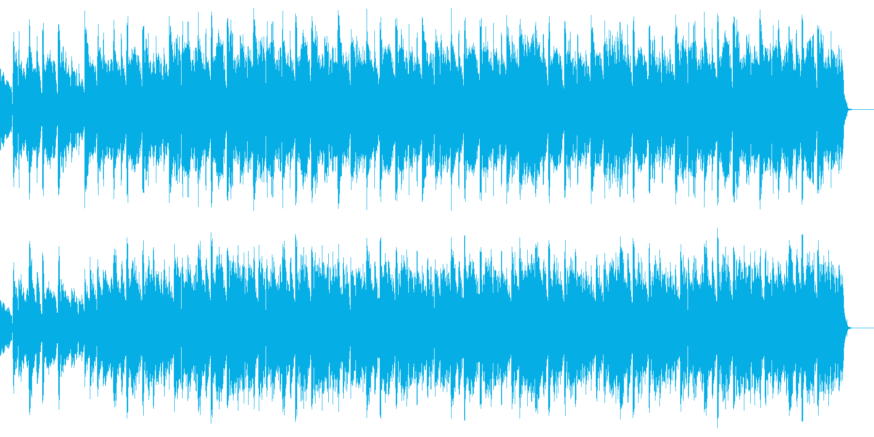 BGMに合いそうな優しい音楽の再生済みの波形