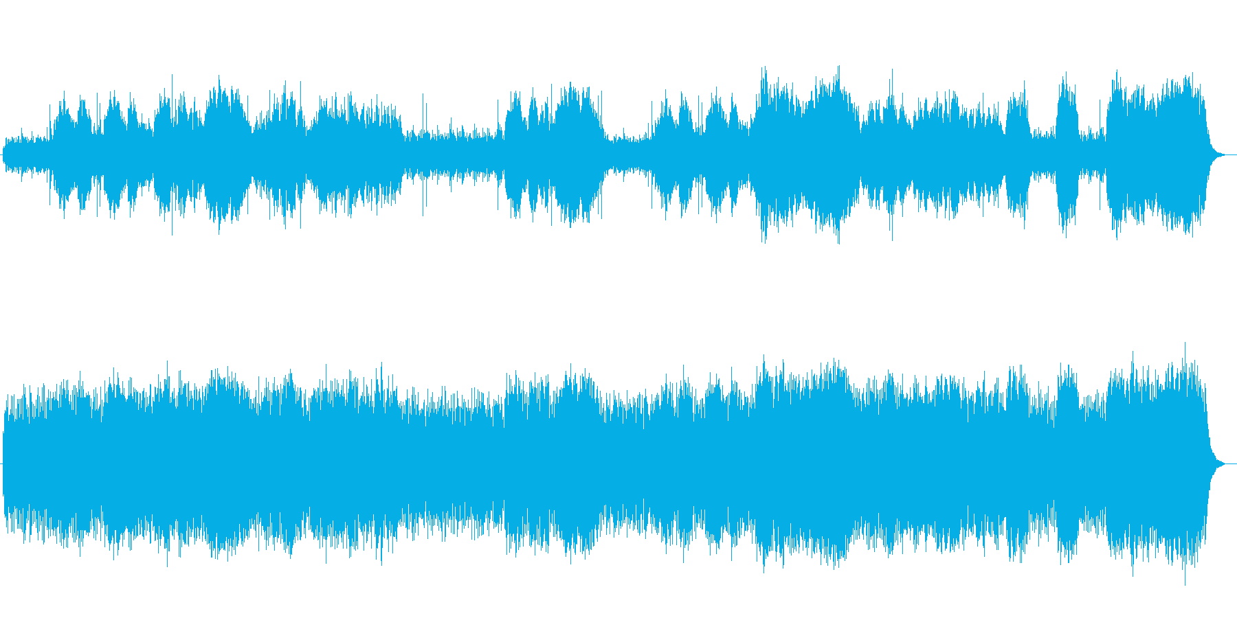悠久の時の流れを感じさせる神秘的な曲の再生済みの波形