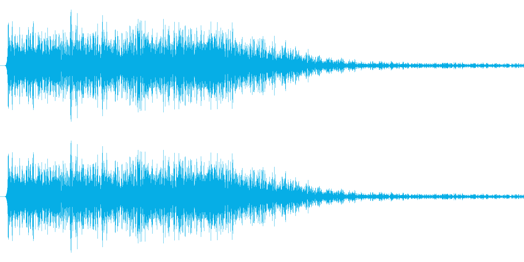 クイズの出題されるときの音の再生済みの波形
