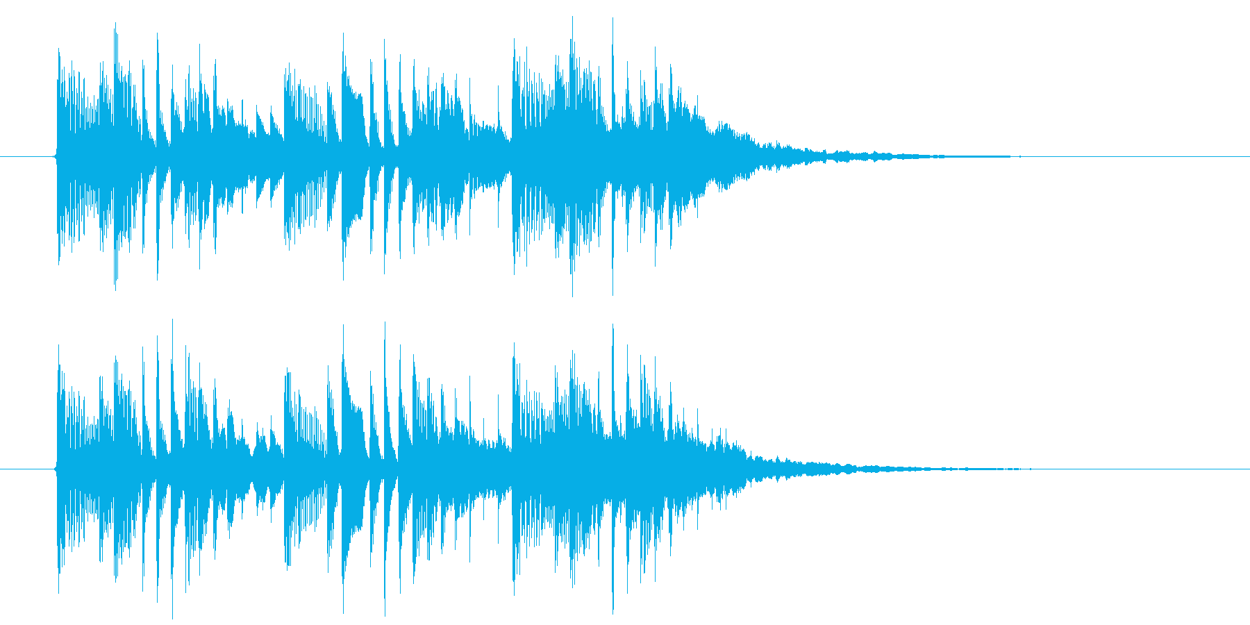 新しいことが始まる予感がする曲の再生済みの波形
