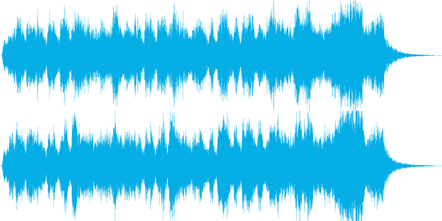 15秒ブラスファンファーレの再生済みの波形