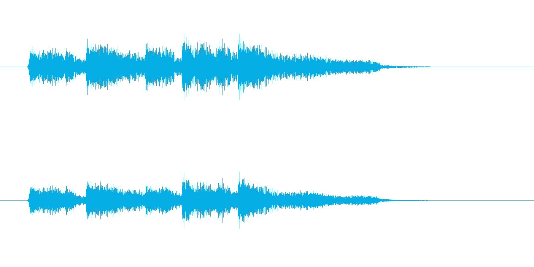 切ないギター音(ジングル、ドラマ)の再生済みの波形