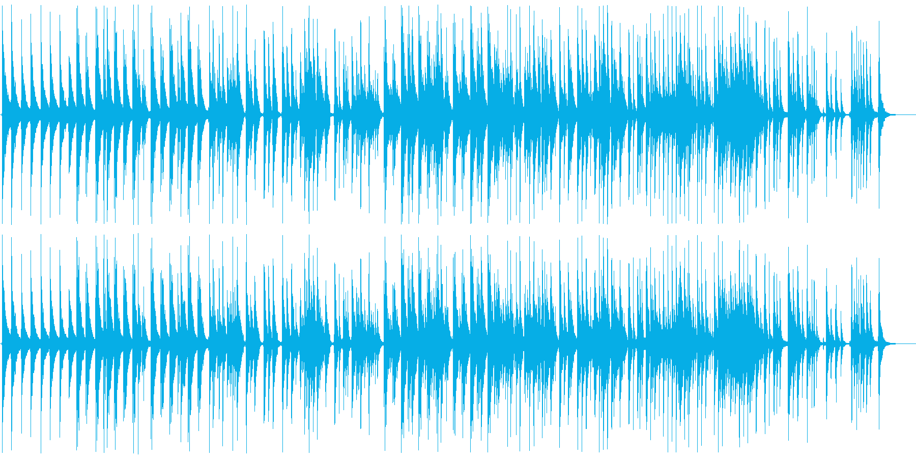ウクレレのような音で哀愁を感じさせる曲の再生済みの波形