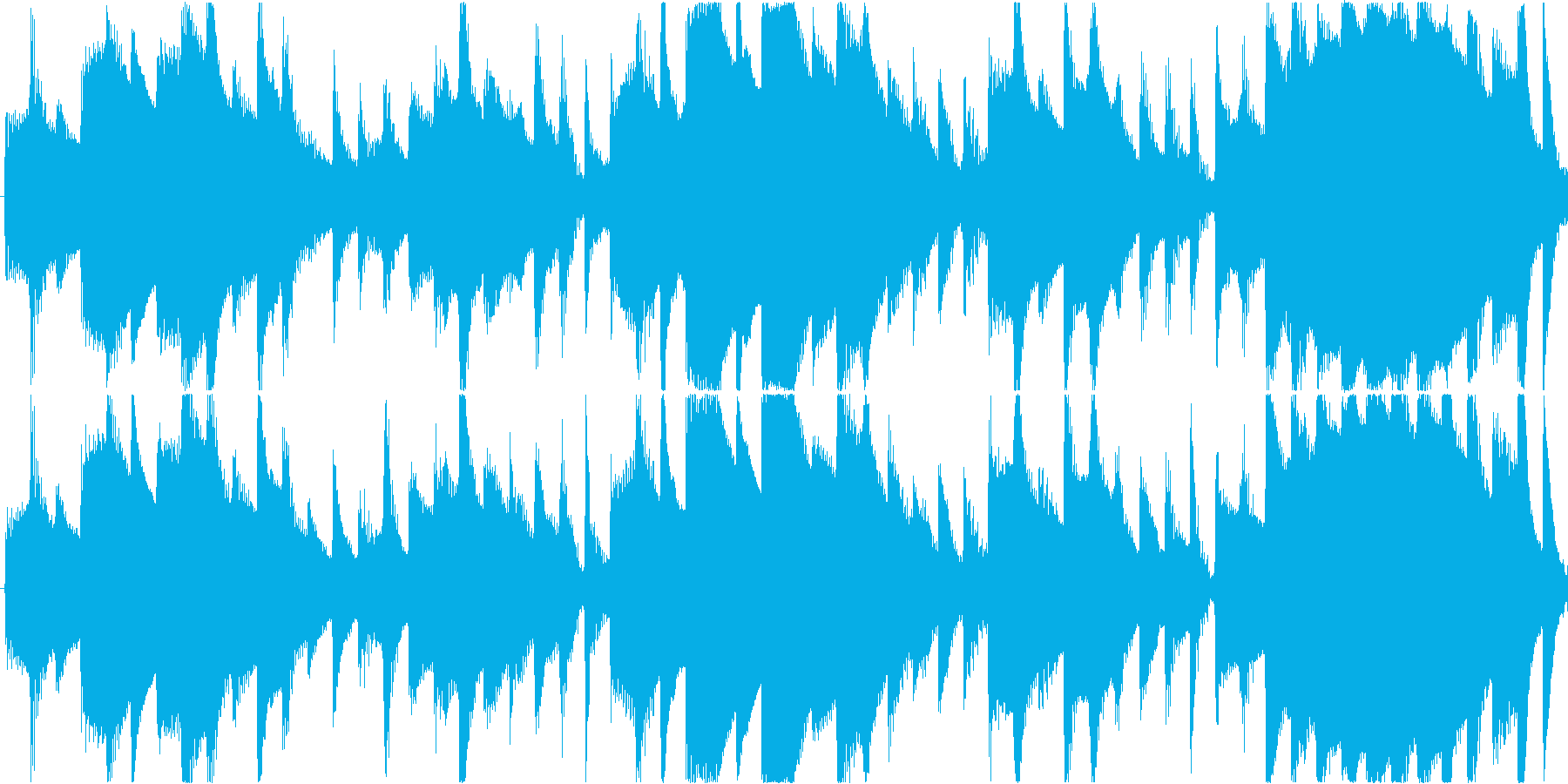 電子的な音で繰り返される楽曲です。の再生済みの波形