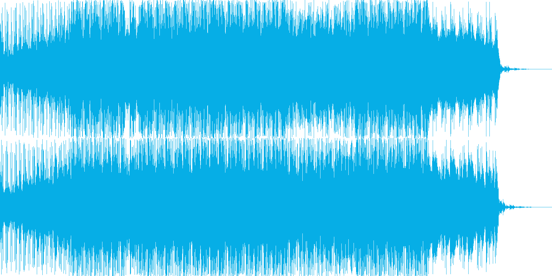 近未来感のあるBGM、エレクトロニカの再生済みの波形