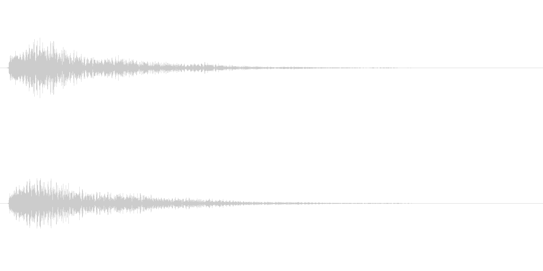 重厚なベルの効果音(ボタン、通知)の未再生の波形
