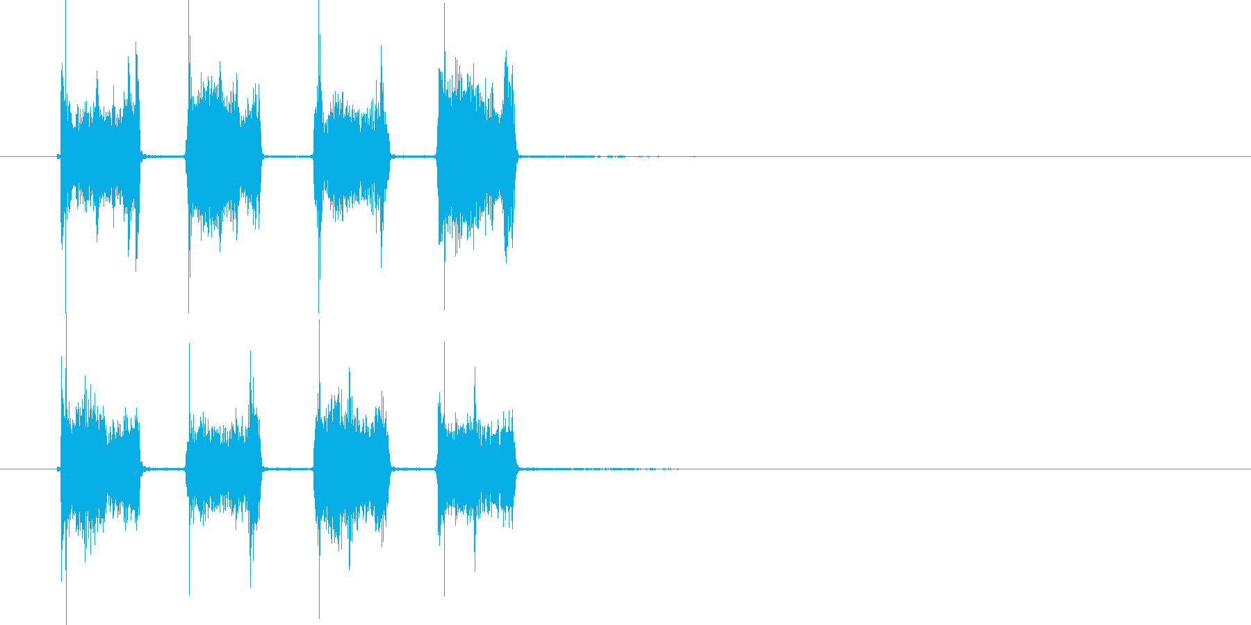 タッタッタッタッ(音が上がる効果音)の再生済みの波形
