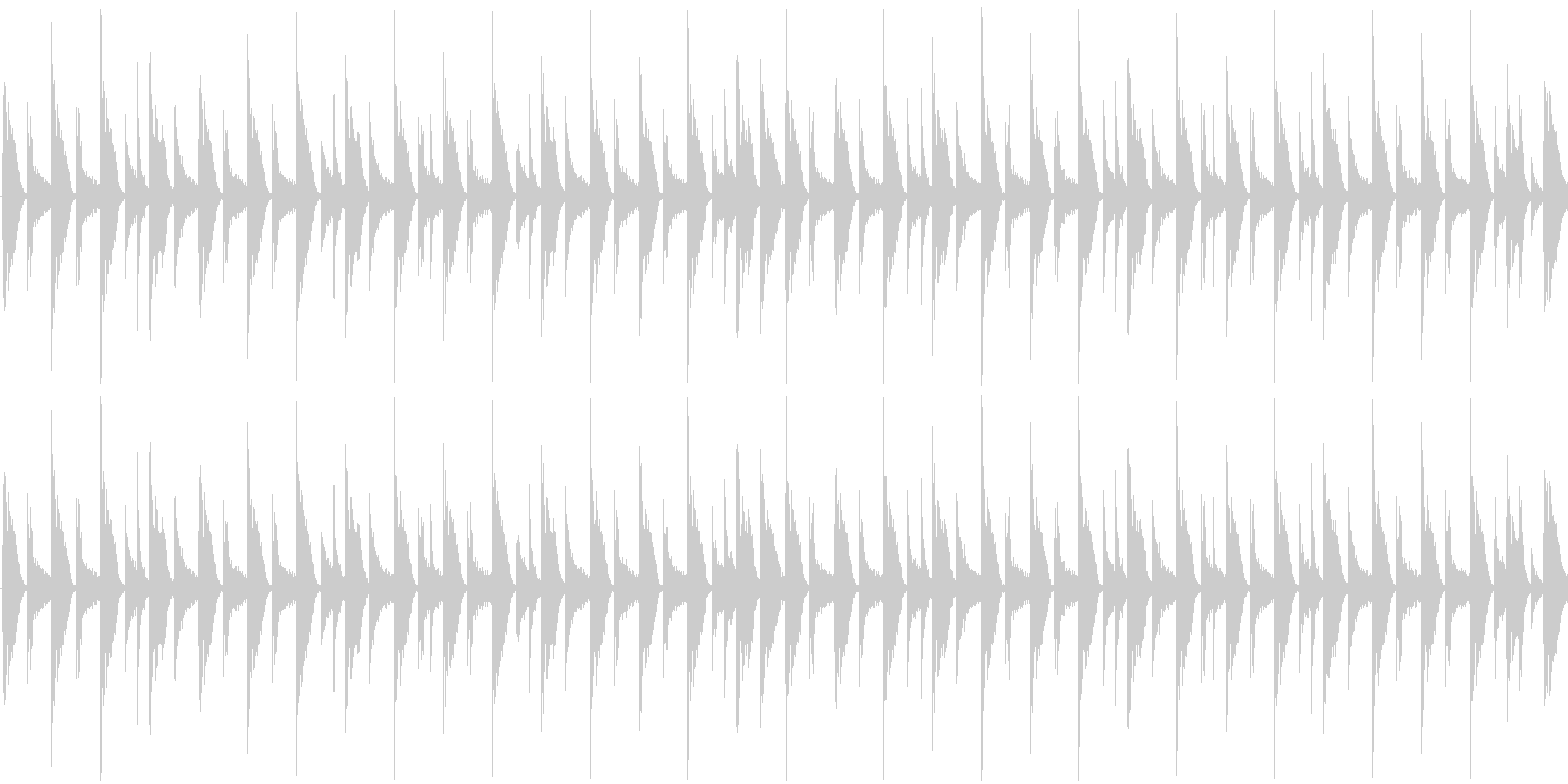 ハウスのリズムを基本にした楽曲です。の未再生の波形