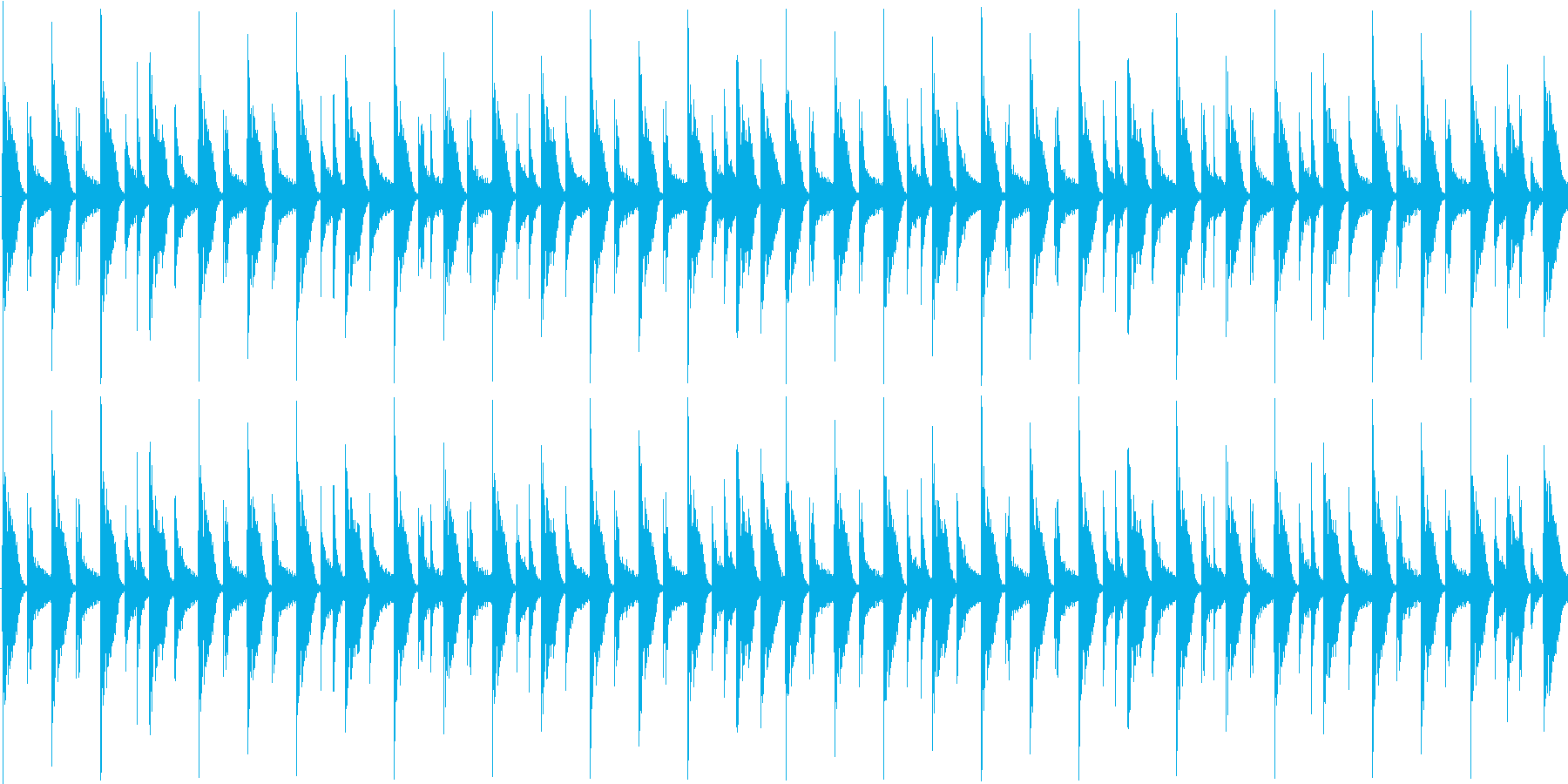 ハウスのリズムを基本にした楽曲です。の再生済みの波形