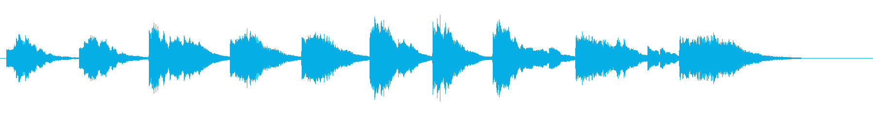 早朝の森に響く透明感のある清らかなピアノの再生済みの波形