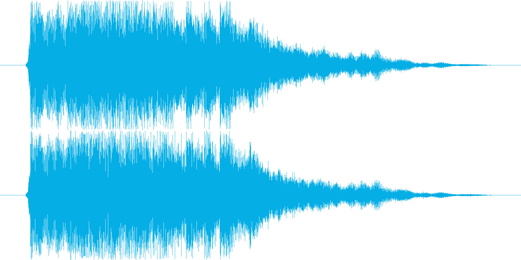 ベルとストリングスのジングルの再生済みの波形