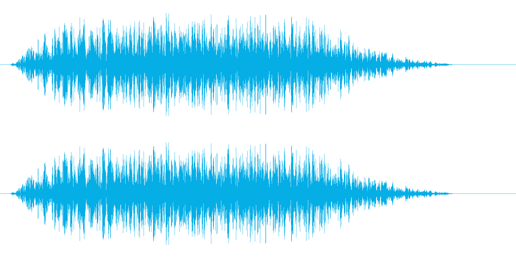 カセットテープが詰まる音の再生済みの波形