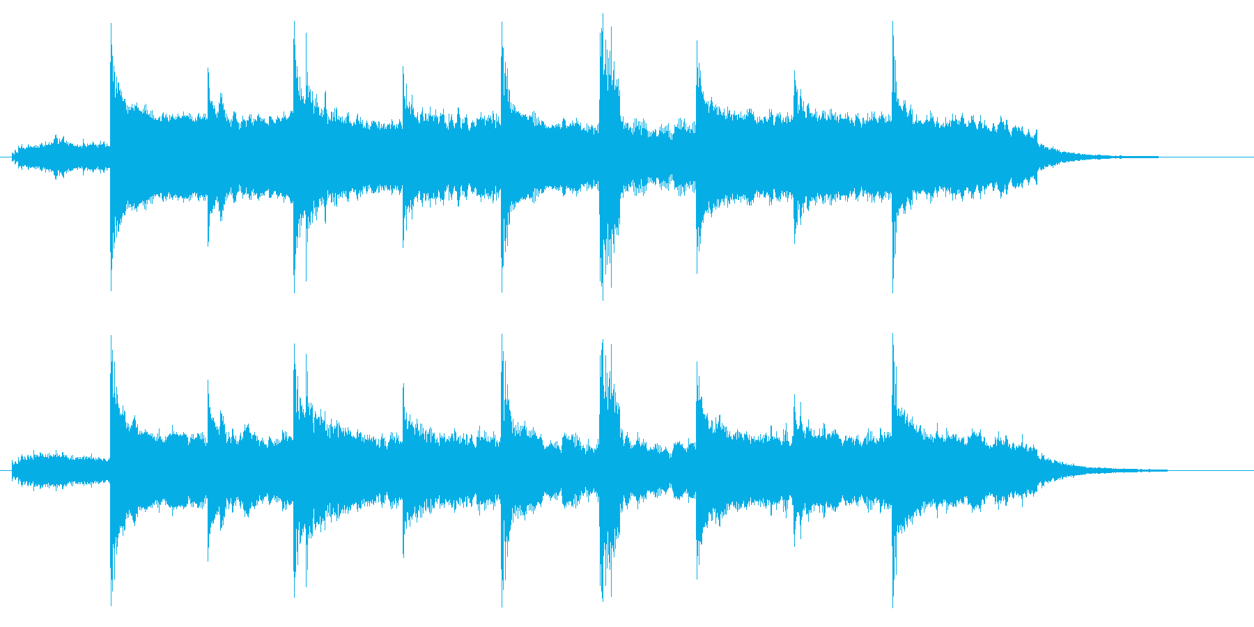 幻想的でスローテンポなリラクゼーション曲の再生済みの波形