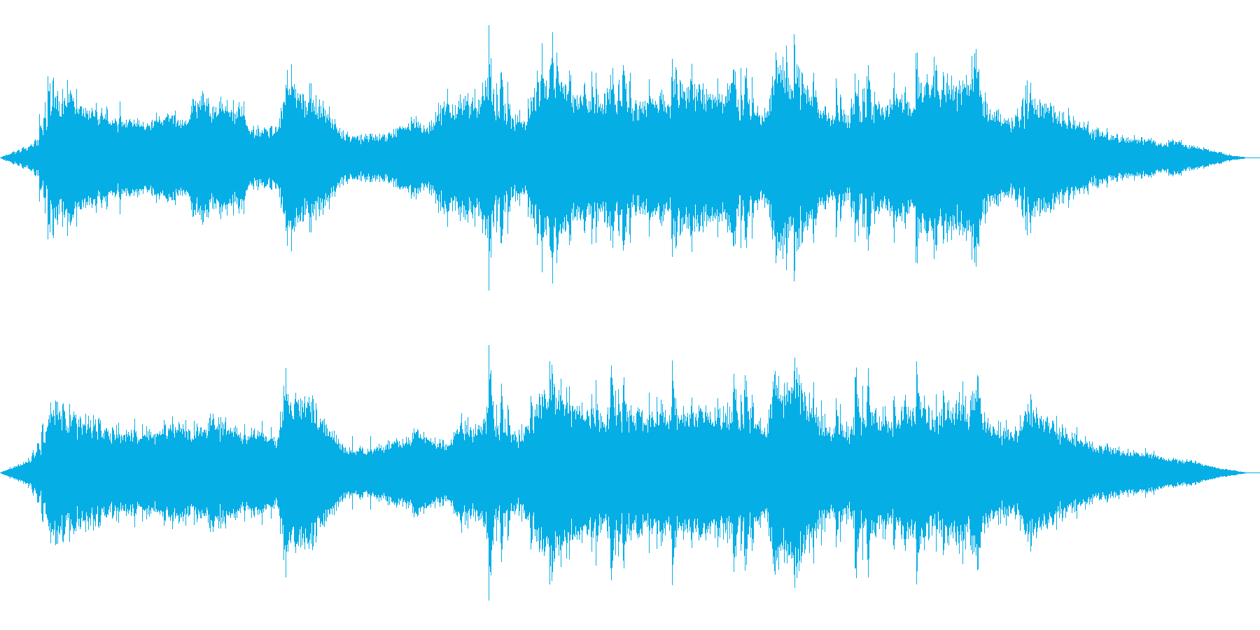 ホラー/アンビエント暗闇をイメージした曲の再生済みの波形