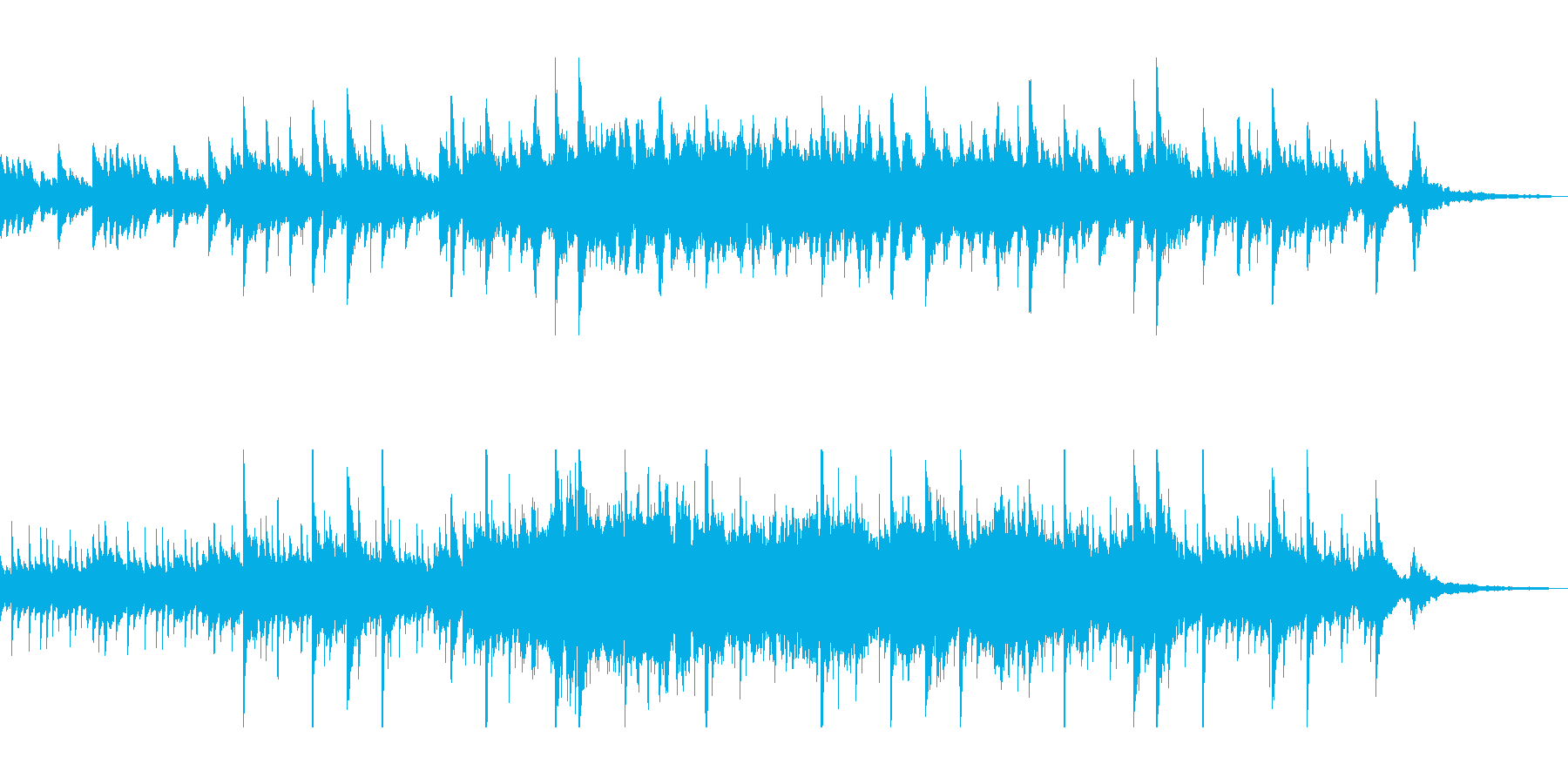 静けさの中に美しいピアノの音の再生済みの波形