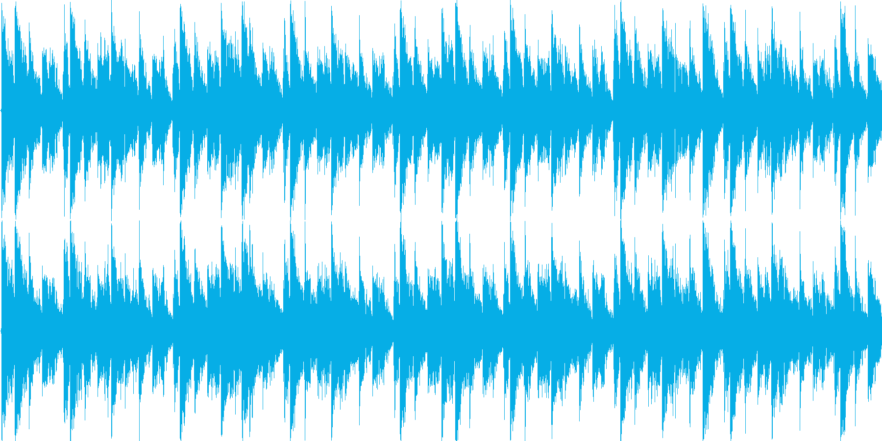 電子的な音で繰り返される楽曲です。の再生済みの波形