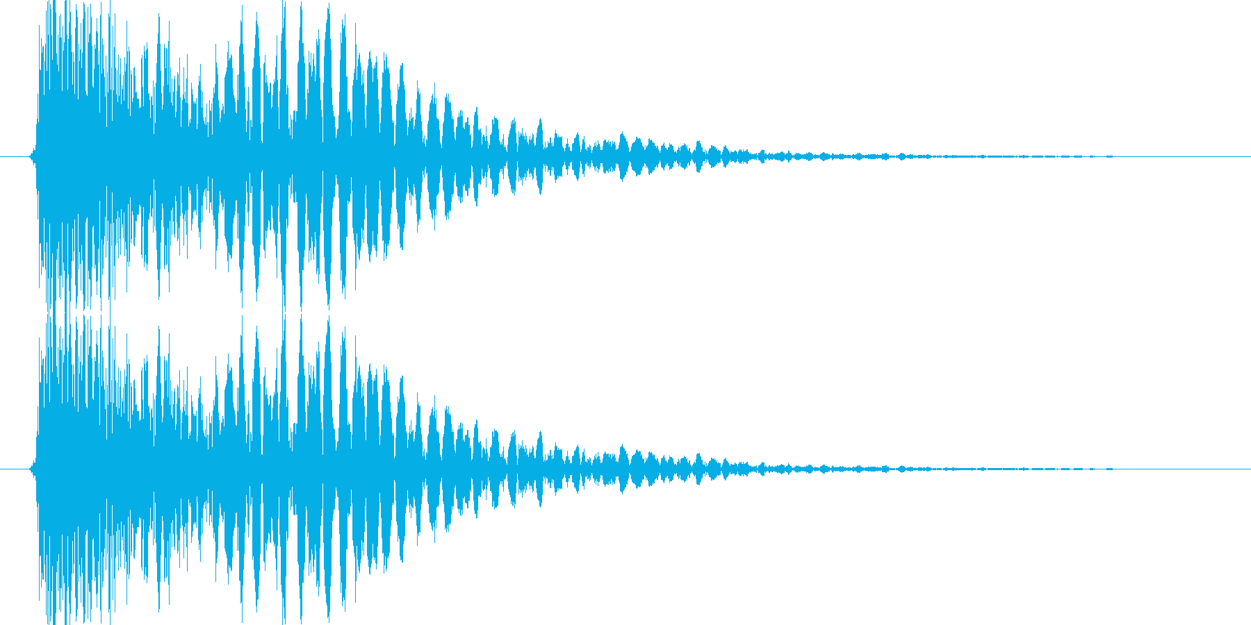 足の付いた大きなロボットが歩行する音で…の再生済みの波形