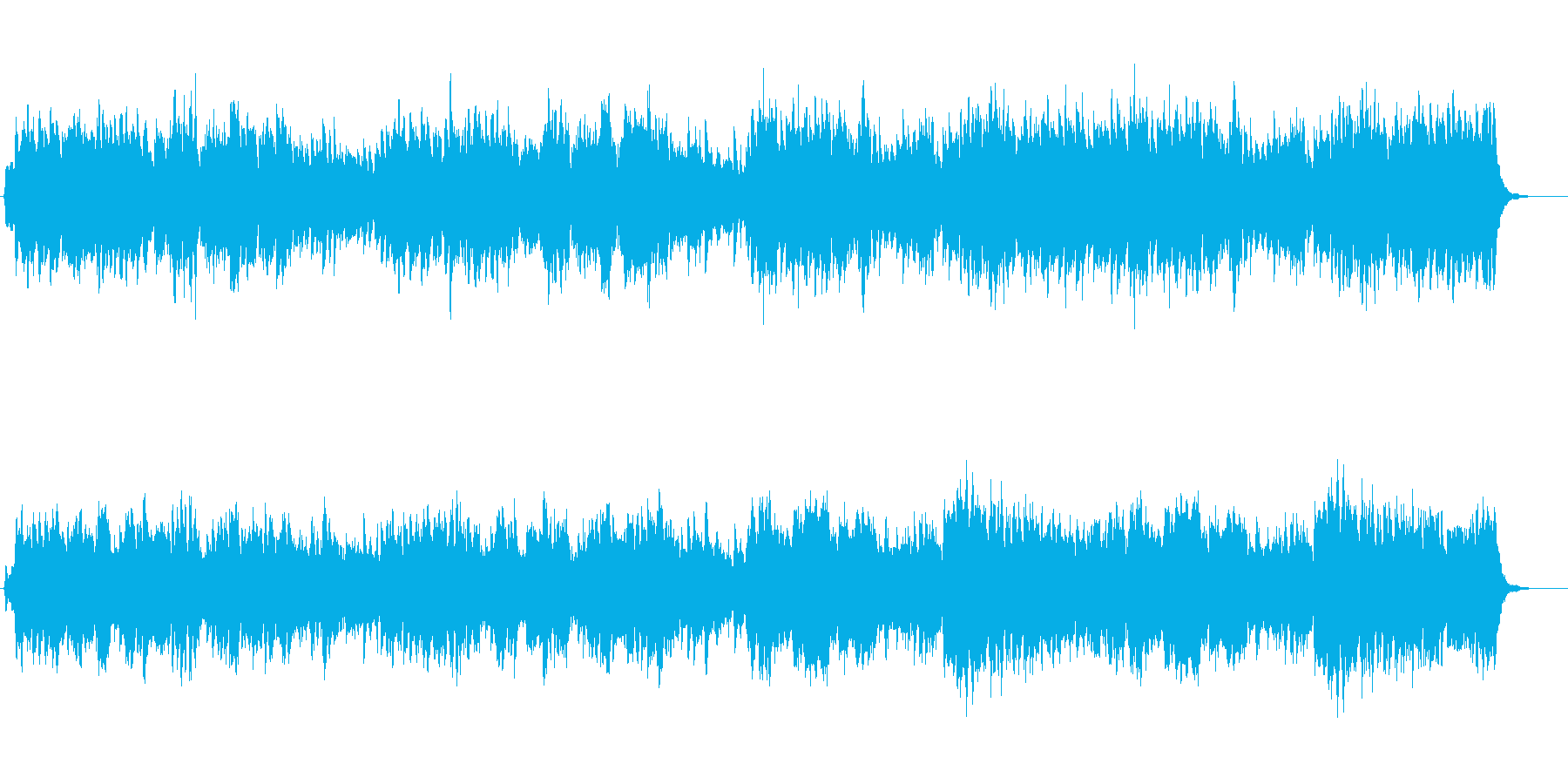 癒されるピアノとフルートの再生済みの波形