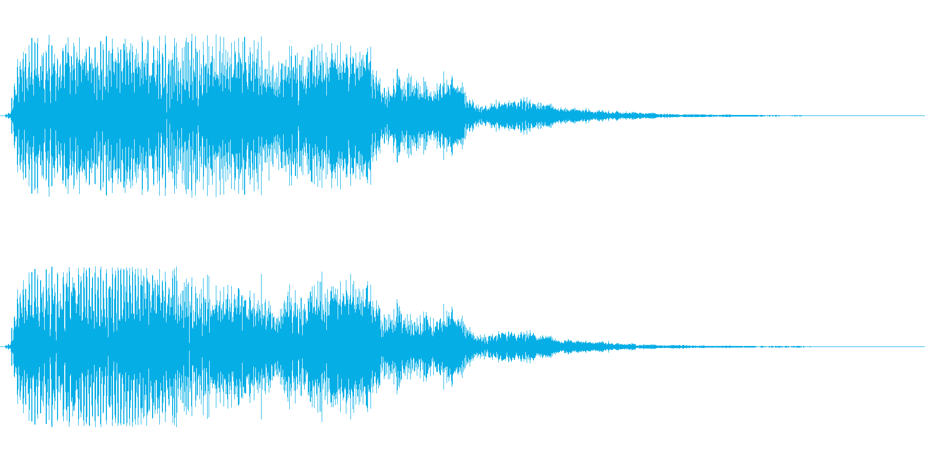 ドフォーン、と響くような電子音の再生済みの波形