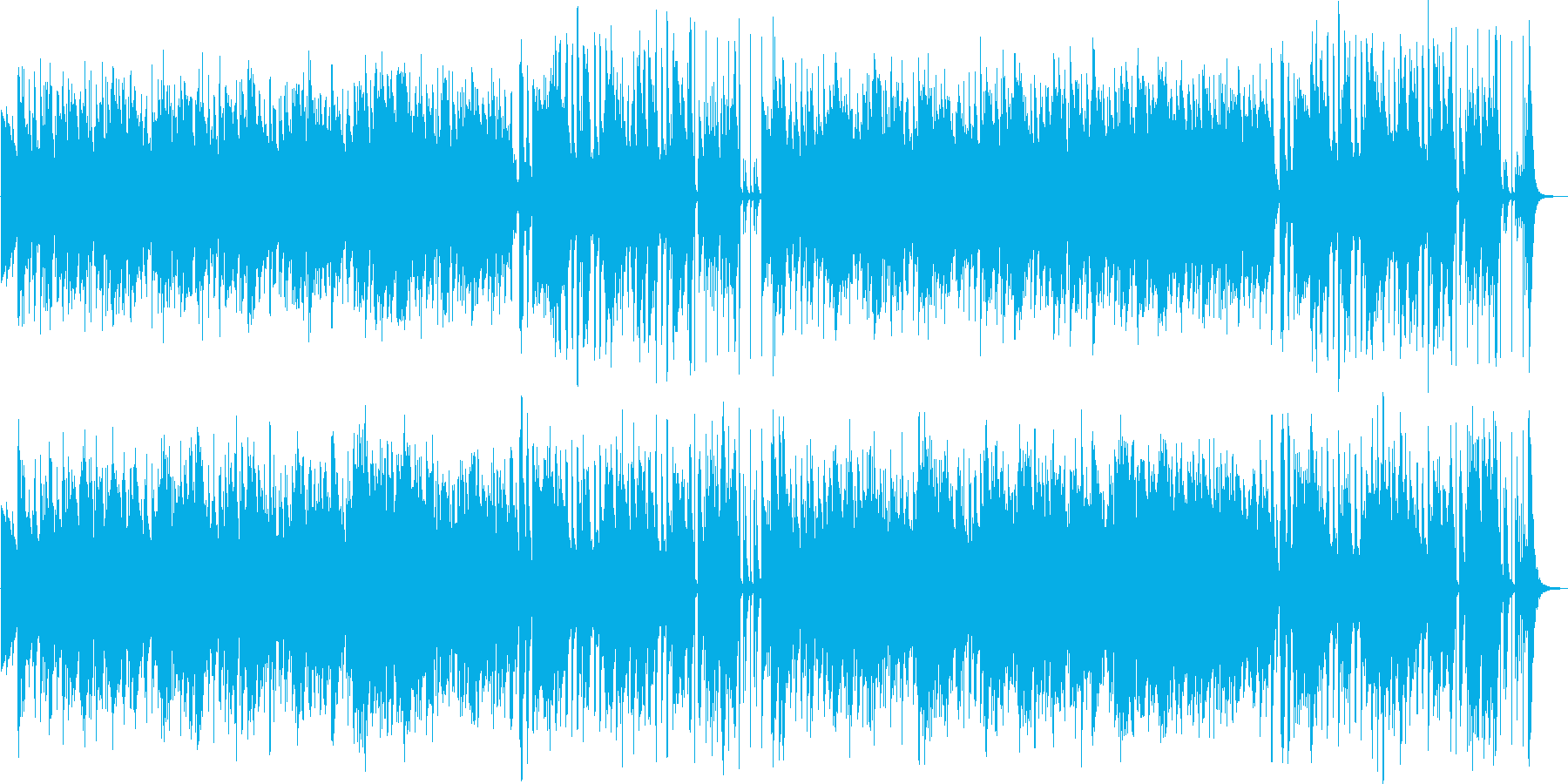 ほのぼのとしたイージーリスニング曲の再生済みの波形