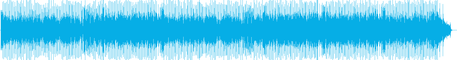 アップテンポのウキウキする曲の再生済みの波形