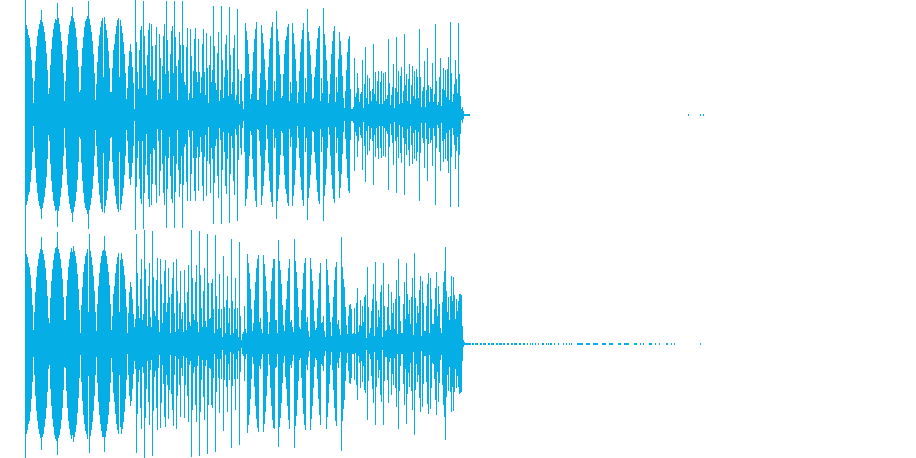 ピコピコ(エラー・アラート音 低音2)の再生済みの波形