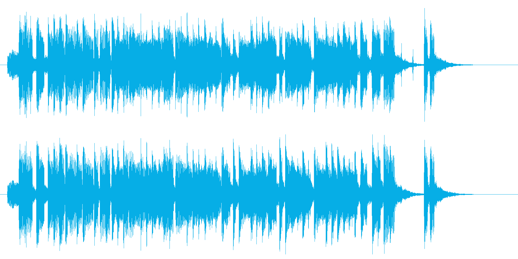 低音が心地よいポップな曲の再生済みの波形