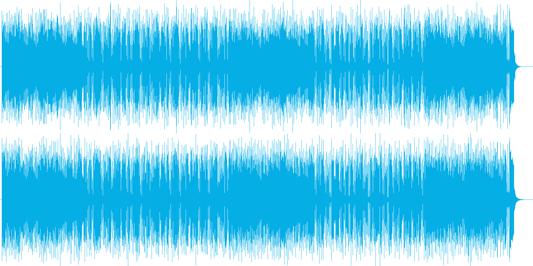 清涼感ある爽やかなスローテンポの曲の再生済みの波形