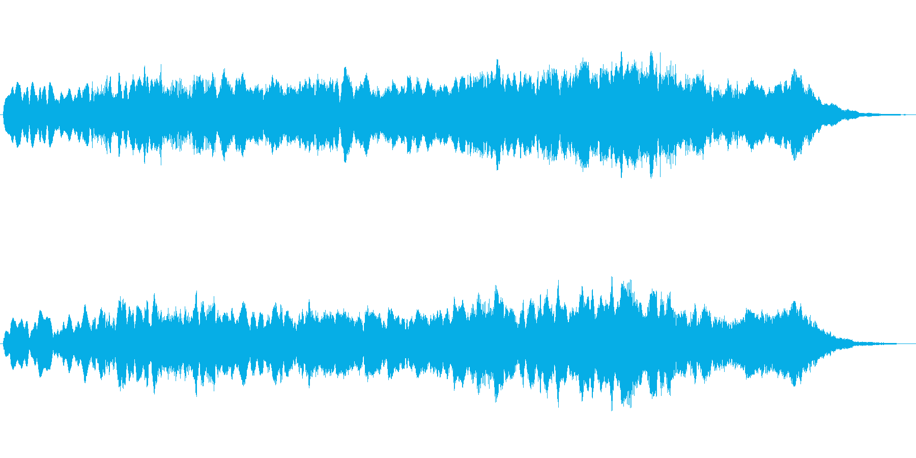 ホルンとストリングスの優しいジングルの再生済みの波形