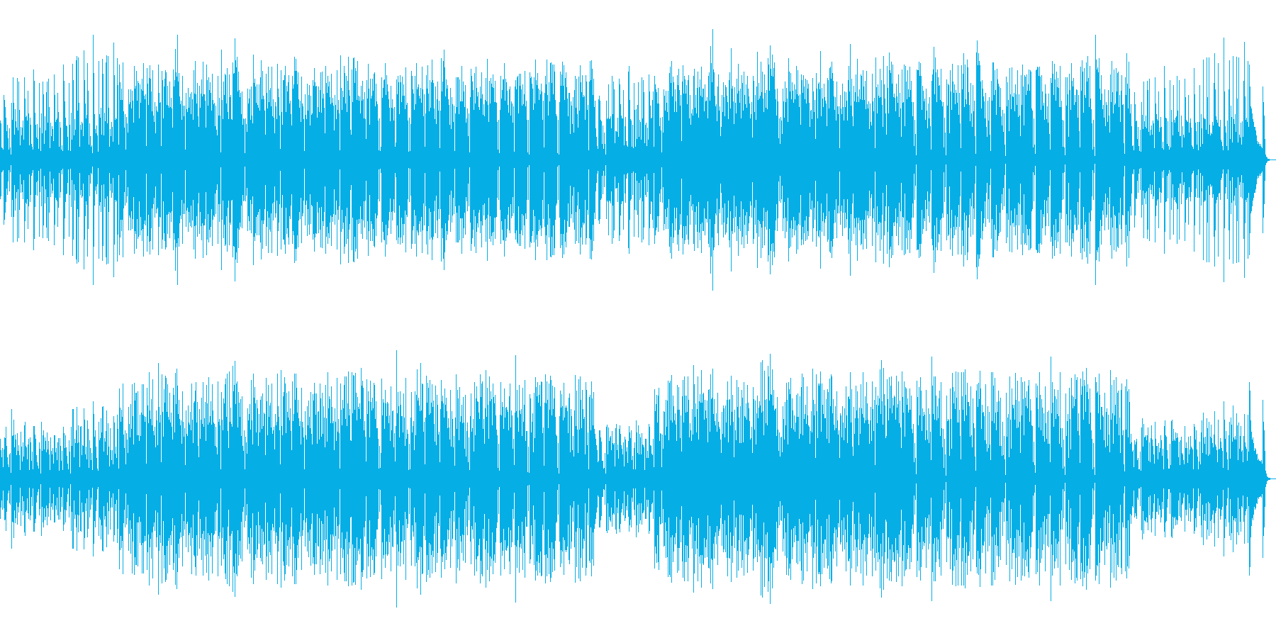 ほのぼのしたボサノヴァティストの曲の再生済みの波形