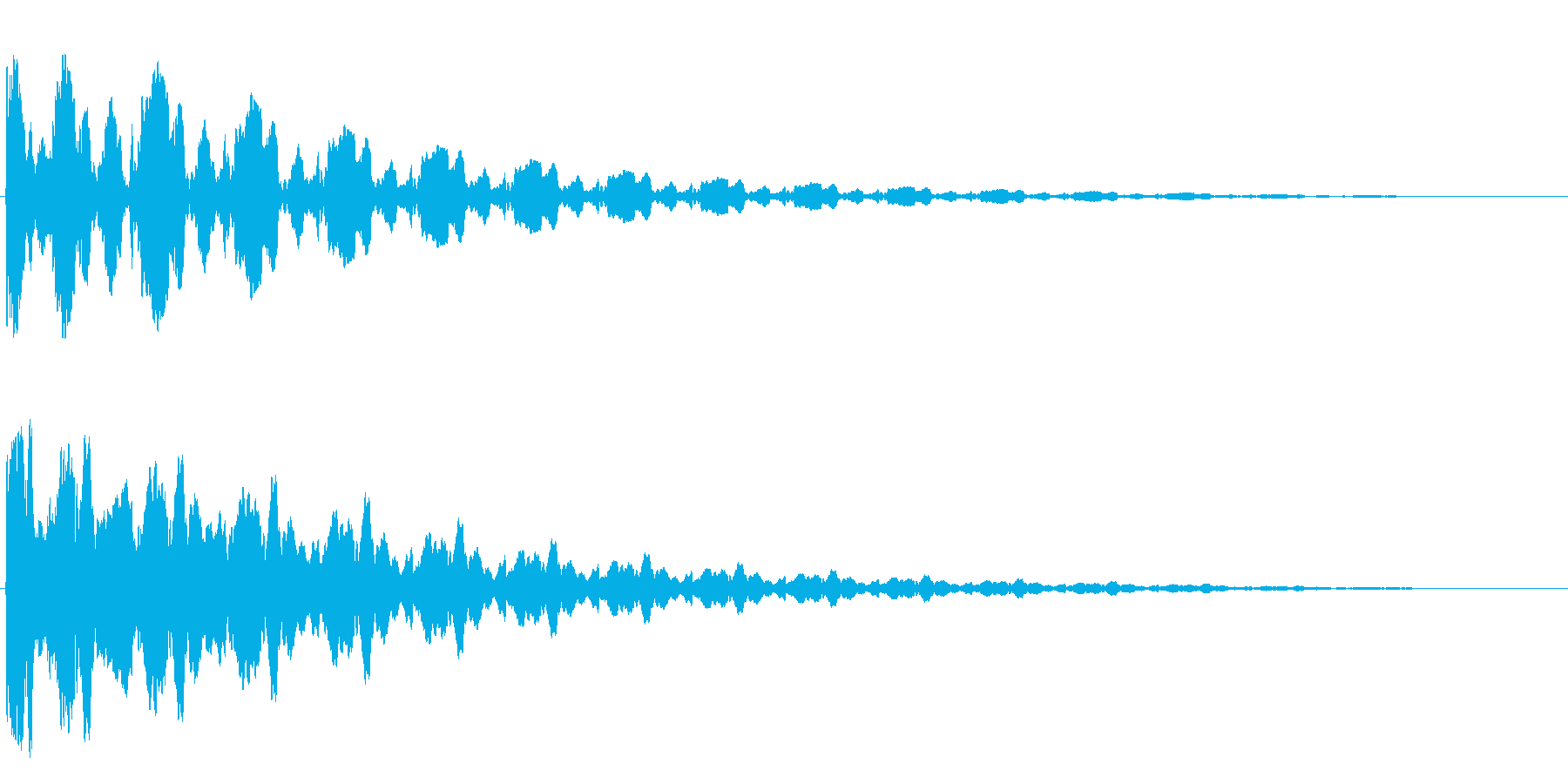 スタート時に聴きたい効果音の再生済みの波形