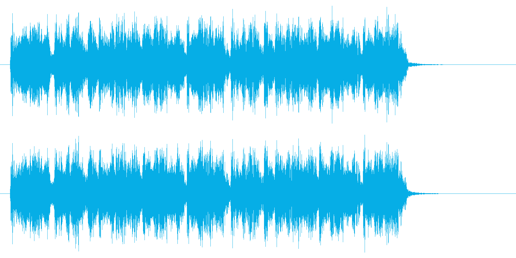 疾走感ある激しいギター音楽の再生済みの波形