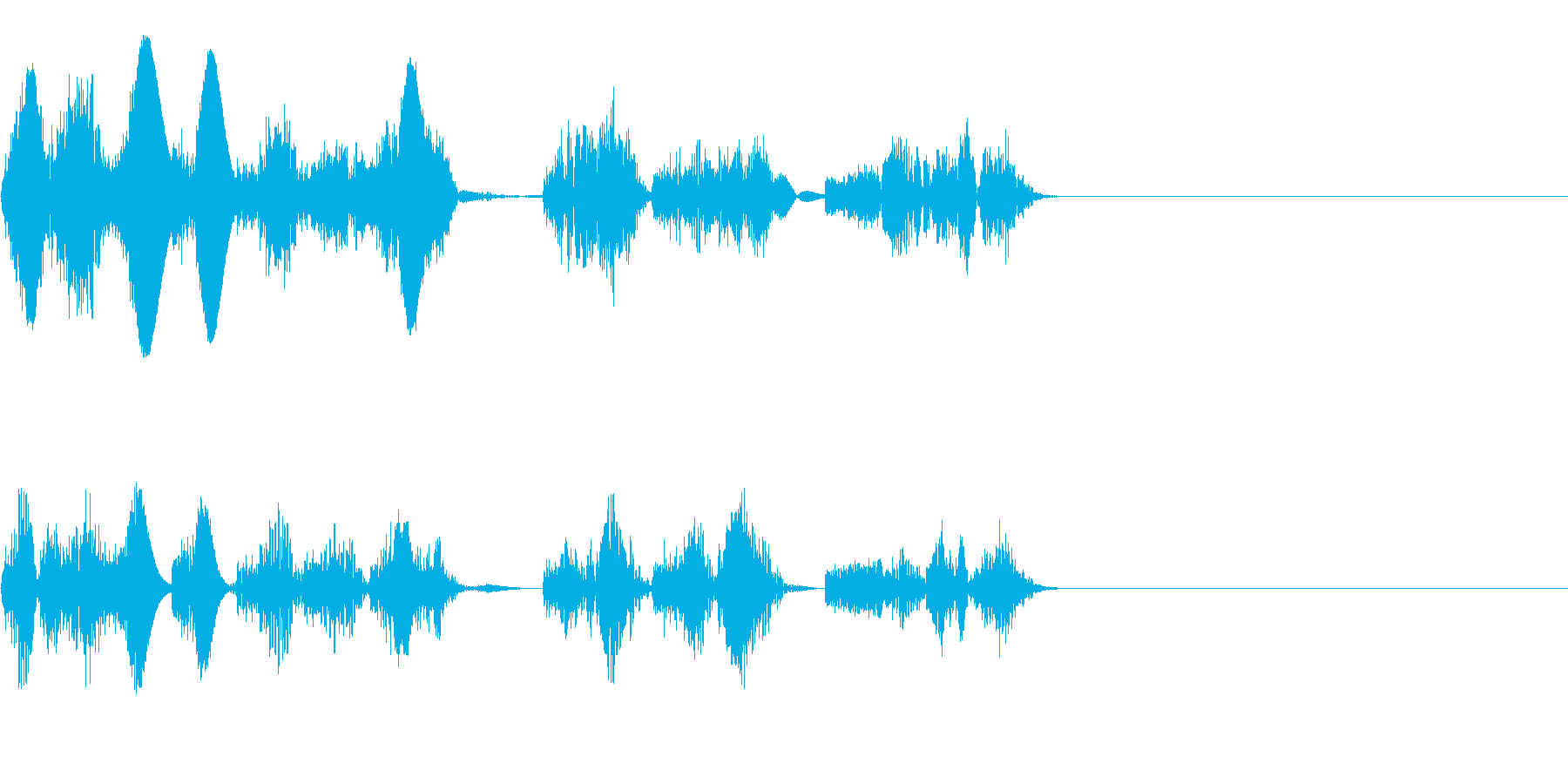 ロボットやエイリアンの発声音にの再生済みの波形