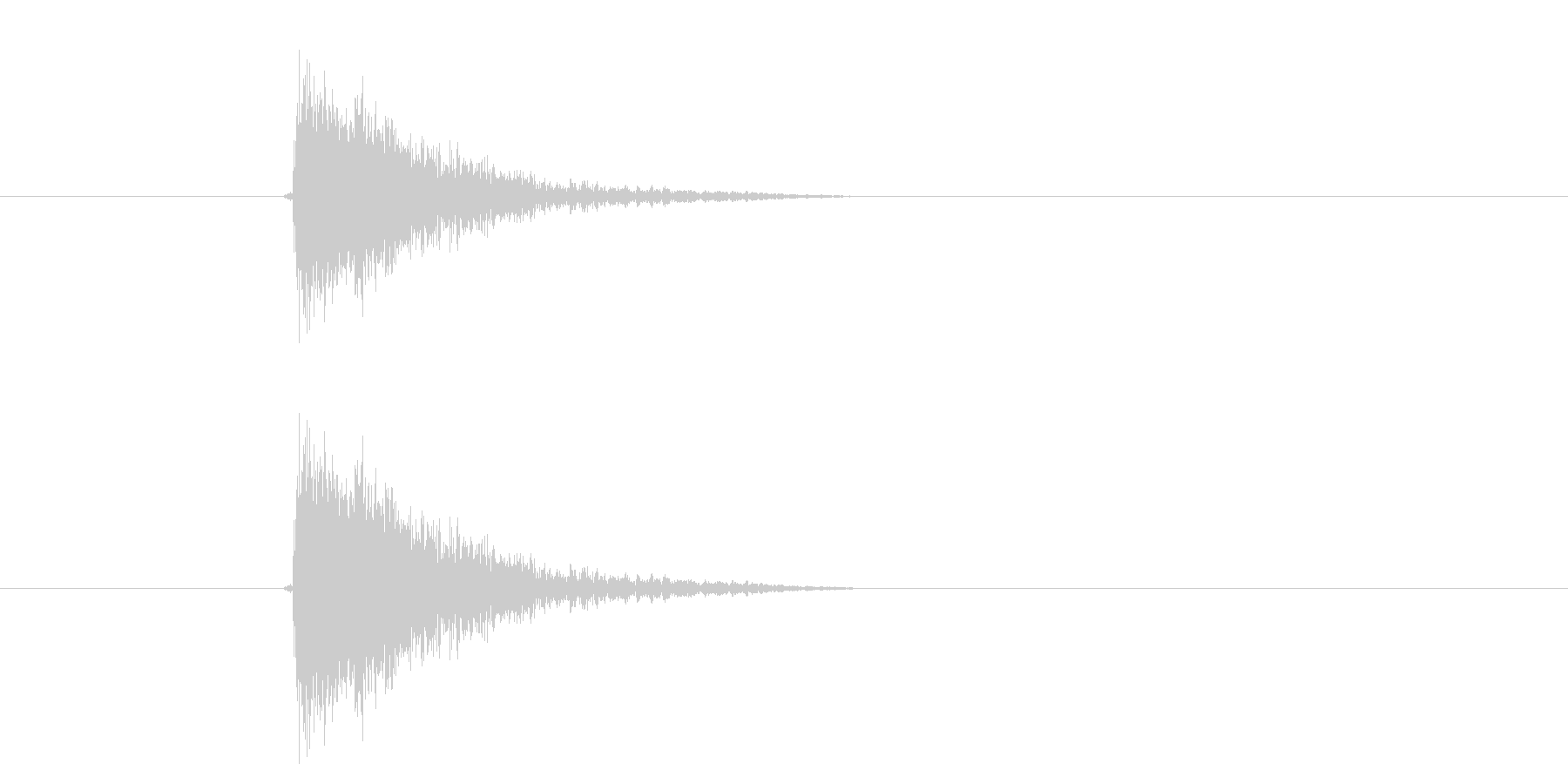 ズズーン!(勢いのある攻撃音)の未再生の波形