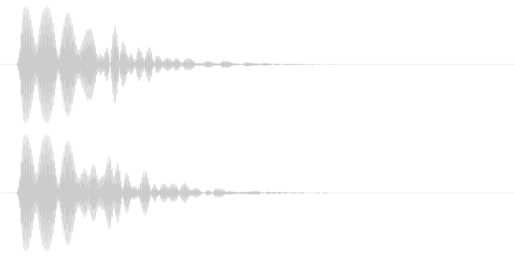 ボンッ(叩く)短めの音の未再生の波形