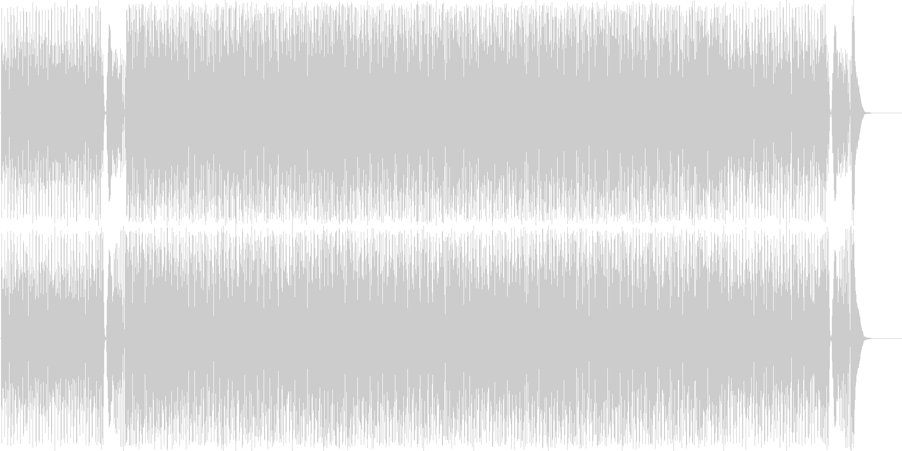 尺八の音色による和の情景を感じる曲の未再生の波形