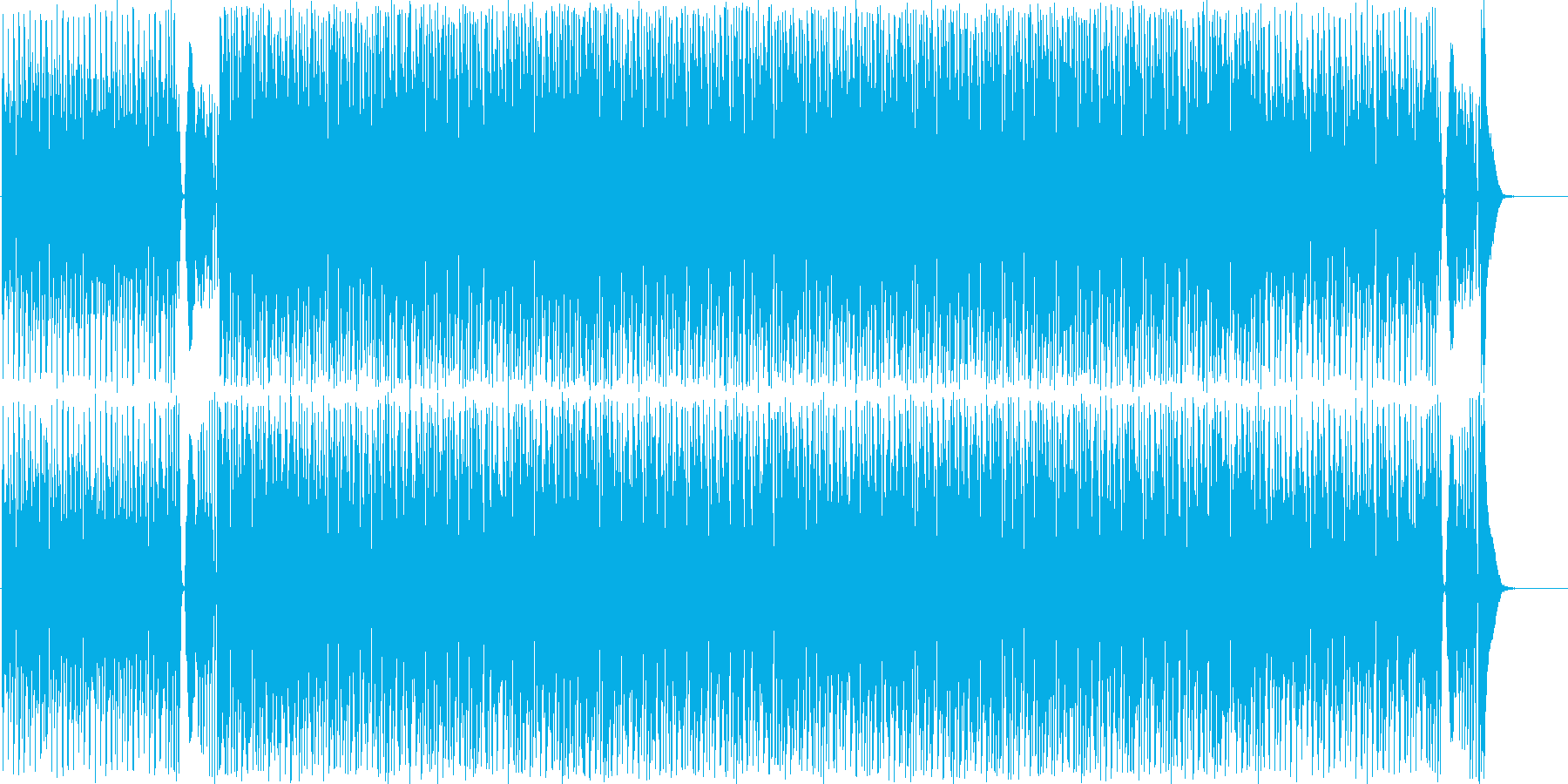 尺八の音色による和の情景を感じる曲の再生済みの波形