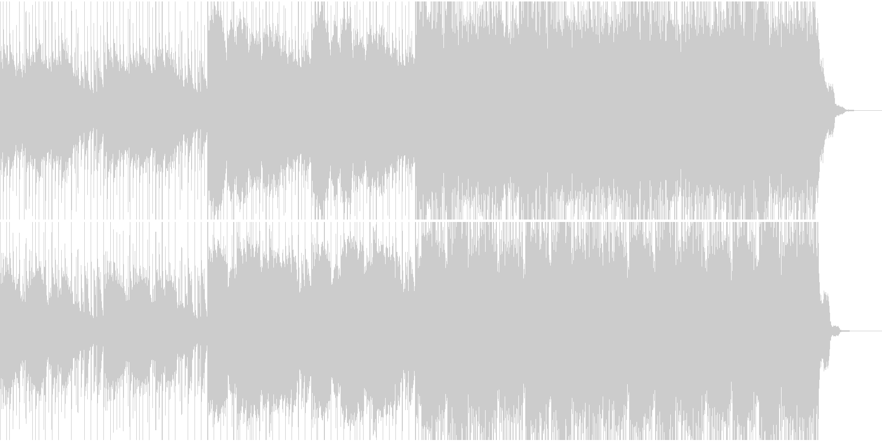 浮遊感あるギターのドラマチックなロック曲の未再生の波形