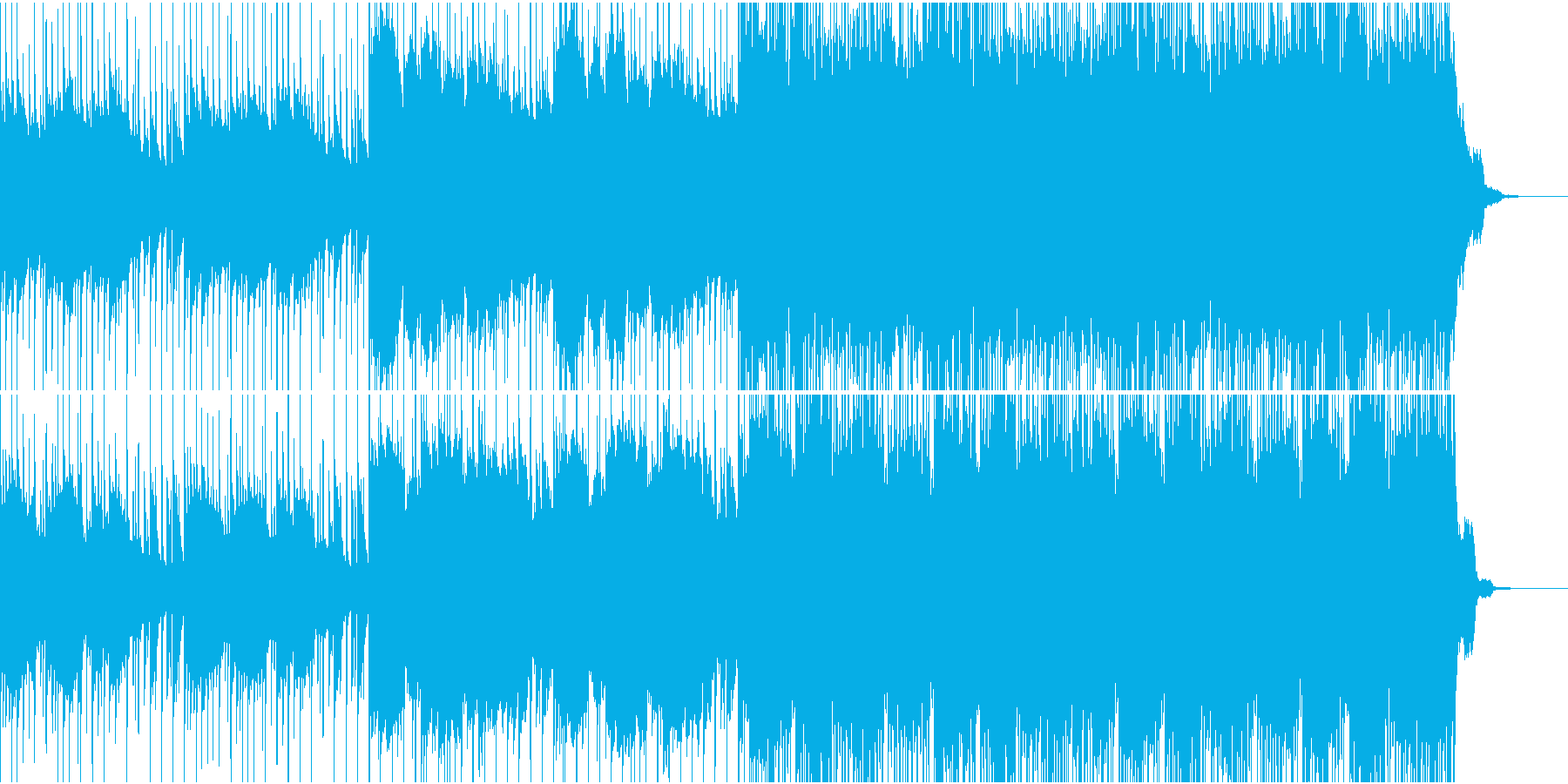 浮遊感あるギターのドラマチックなロック曲の再生済みの波形