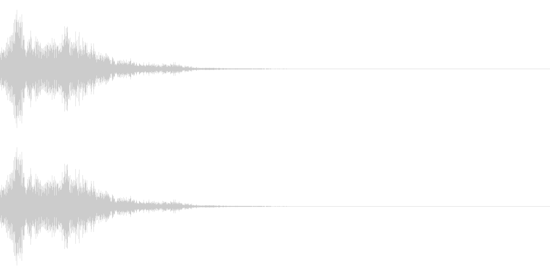 「うわっ」っていう感じの驚いている声の未再生の波形